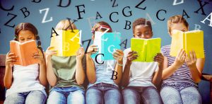 Students reading 